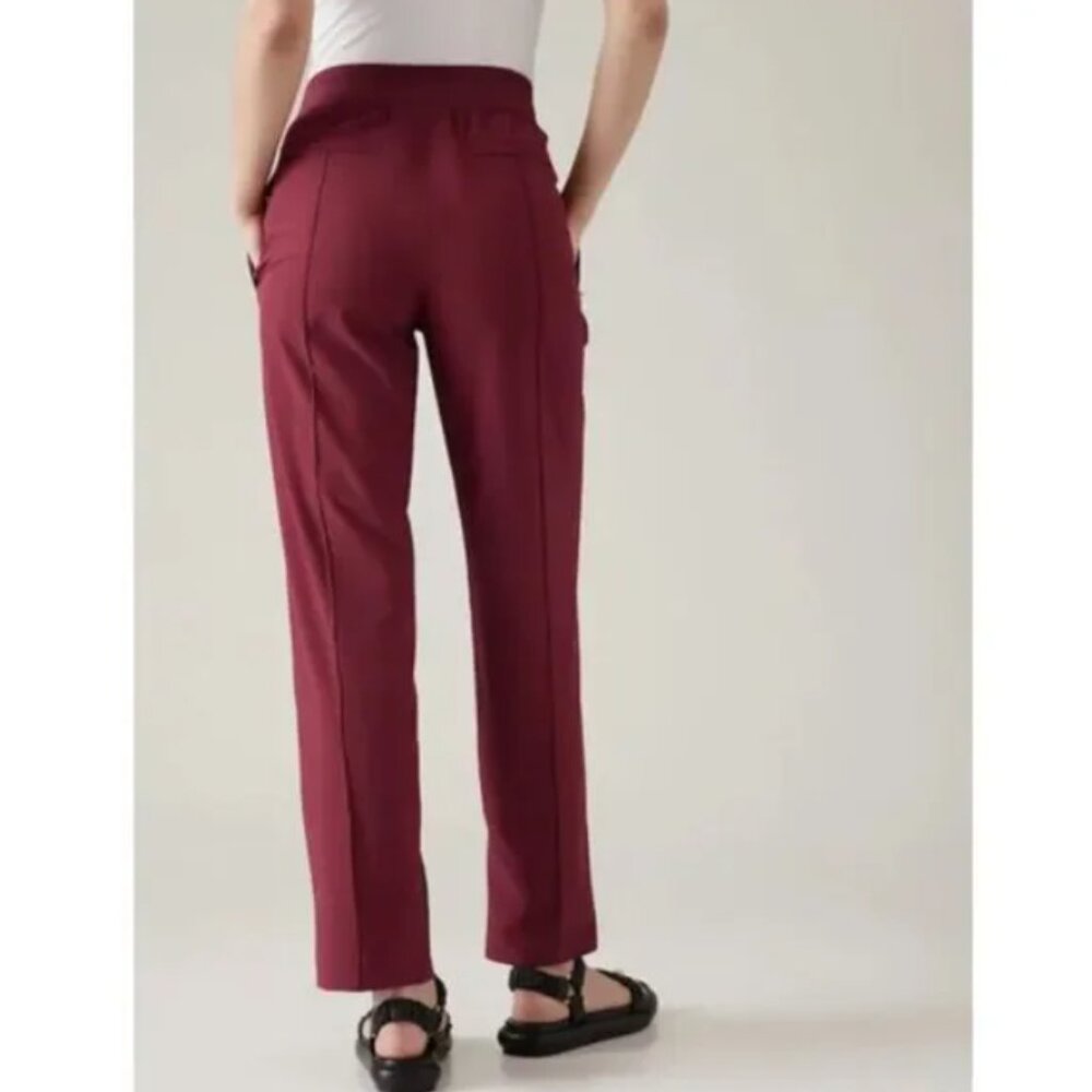 Athleta Brooklyn Heights High Rise Pants in Red Coffeeberry 4 - Picture 2 of 12